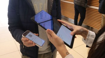 Registrazione di un partecipante all'ingresso tramite app