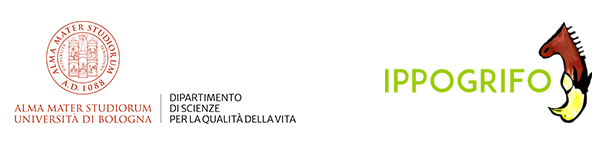 logo Dipartimento di Scienze per la qualità della vita e logo ippogrifo