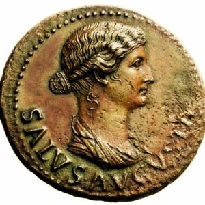 Moneta con raffigurazione di Salus augusta