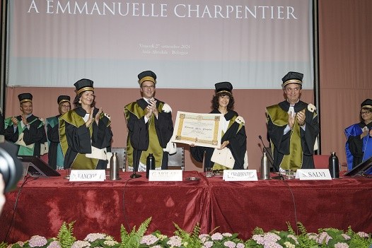 Conferimento di Laurea ad honorem a Emmanuelle Charpentier - 27 settembre 2024, Aula Absidale di Santa Lucia. Foto Roberto Schiassi