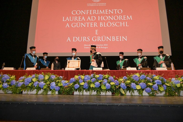 Conferimento di Laurea ad honorem a Durs Gruenbein, 29 settembre 2021 - Teatro Comunale di Bologna. Foto Schiassi