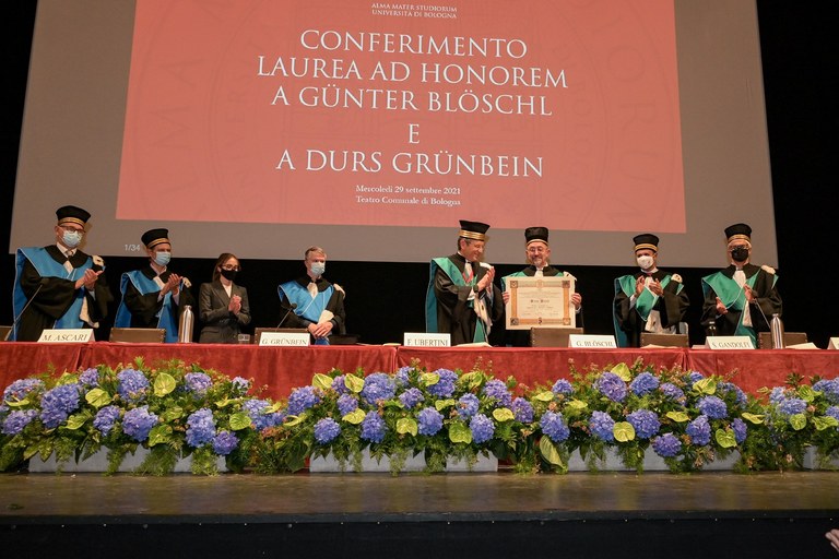 Conferimento di Laurea ad honorem a Guenter Bloeschl, 29 settembre 2021 - Teatro Comunale di Bologna. Foto Schiassi