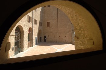 A view of the internal courtyard of the Rocca