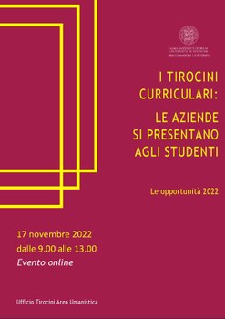 Evento per studenti iscritti ai corsi di laurea in: Pedagogia; Progettazione e gestione dell'intervento educativo nel disagio sociale; Scienze dell'educazione permanente e della formazione continua; Educatore Sociale e culturale 17 novembre 2022 Evento per studenti iscritti ai corsi di laurea in: Pedagogia; Progettazione e gestione dell'intervento educativo nel disagio sociale; Scienze dell'educazione permanente e della formazione continua; Educatore Sociale e culturale 17 novembre 2022