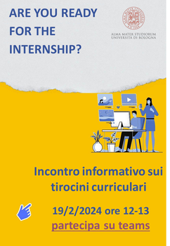 Evento per studenti iscritti ai corsi di studi dell'ambito umanistico 19 febbraio 2024 Evento per studenti iscritti ai corsi di studi dell'ambito umanistico 19 febbraio 2024